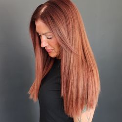 Heather Link Beauty - Melty copper red with two 3 rows of IBE (Invisible Bead Extensions)