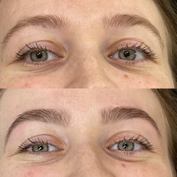 Olga Brow Studio - After waxing and tinting.