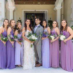 Glo Beauty - Everyone in This photo except for the two girls in the lightest color dress got spray tanned by Mila.