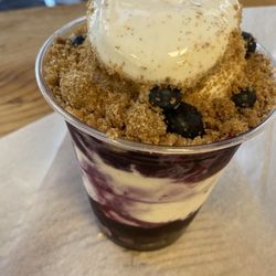 Blueberry soft serve