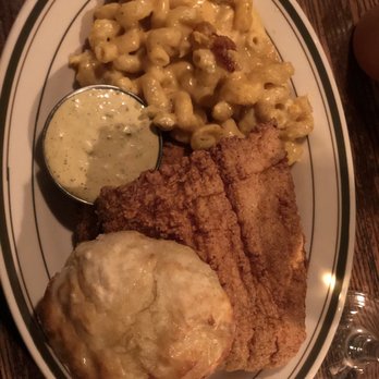 Bobwhite Counter - Fried Catfish Plate ($15)- Filets, Remoulade and a Biscuit w/ 1 side of Mac & Cheese - Southern Near Me - New York, New York Bobwhite Counter - Fried Catfish Plate ($15)- Filets, Remoulade and a Biscuit w/ 1 side of Mac & Cheese - Southern Near Me - New York, New York