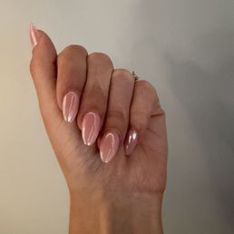 Gel x set with chrome Gel x set with chrome