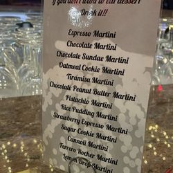 Rockafellers Station - Dessert Martini Menu 9/28/24