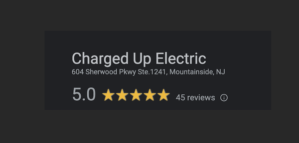 5 Star Rating on Google - Check out what our customers have to say about their experience with Charged Up Electric 5 Star Rating on Google - Check out what our customers have to say about their experience with Charged Up Electric