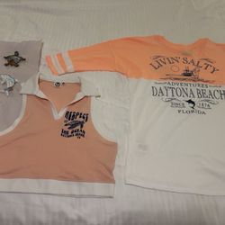 Spot - Pink/White Collared Crop Tank & Women's Quarter Sleeve Shirt 5/4/26