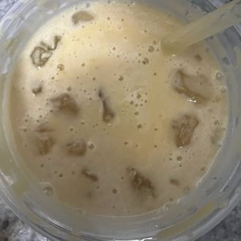 Panera Bread - Mango Smoothie wasn't blended properly. This is ice at the top of my cup. There was no line, not busy, not sure what the rush was for. - Sandwiches Near Me - Homestead, Florida Panera Bread - Mango Smoothie wasn't blended properly. This is ice at the top of my cup. There was no line, not busy, not sure what the rush was for. - Sandwiches Near Me - Homestead, Florida