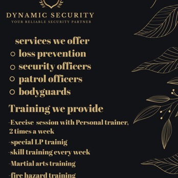 Dynamic Security - Premium SERVICES WE OFFER AND TRAINING WE PROVIDE TO SERVE YOU BEST. YOUR SECURITY OUR RESPONSIBILITY. - Security Services Near Me Dynamic Security - Premium SERVICES WE OFFER AND TRAINING WE PROVIDE TO SERVE YOU BEST. YOUR SECURITY OUR RESPONSIBILITY. - Security Services Near Me