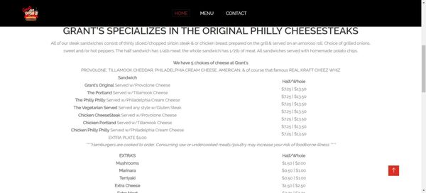 Menu photo 2 Grant's Philly Cheesesteaks Portland, OR