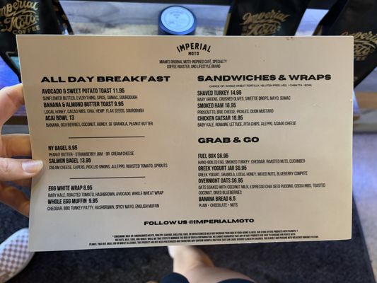 Menu photo 2 Imperial Moto Cafe Miami, FL Menu photo 2 Imperial Moto Cafe Miami, FL
