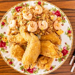 6 PCs wing W. Shrimp Fried Rice