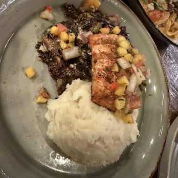 The Lodge Annapolis - Salmon with Brussels Sprouts and mashed potatoes - American Near Me - Annapolis, Maryland The Lodge Annapolis - Salmon with Brussels Sprouts and mashed potatoes - American Near Me - Annapolis, Maryland