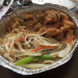 Chef Wok - What's left of my number 8 lunch special after I was full!