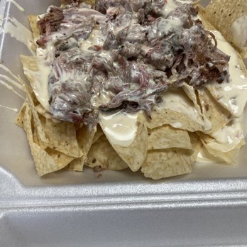 Kansas City Barbecue Pit - BBQ Brisket Nachos - Barbeque Near Me - Decatur, Illinois Kansas City Barbecue Pit - BBQ Brisket Nachos - Barbeque Near Me - Decatur, Illinois