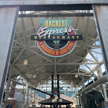 Backlot Express - Inside and outside dining, we opted for A/C on the inside. - American Near Me - Lake Buena Vista, Florida Backlot Express - Inside and outside dining, we opted for A/C on the inside. - American Near Me - Lake Buena Vista, Florida