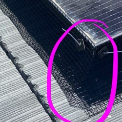 Smart Solar Panel Cleaning - Hollister - Hole in installed bird guard