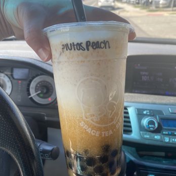 Space Tea - Plutos peach - Bubble Tea Near Me - Salt Lake City, Utah Space Tea - Plutos peach - Bubble Tea Near Me - Salt Lake City, Utah