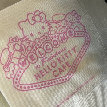 Hello Kitty Cafe - The Napkins also are sprinkled with some cuteness! - Themed Cafes Near Me - Las Vegas, Nevada Hello Kitty Cafe - The Napkins also are sprinkled with some cuteness! - Themed Cafes Near Me - Las Vegas, Nevada