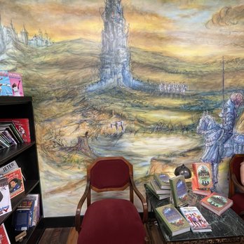 Coreander's Children's Bookshoppe - Sitting area mural - Bookstores Near Me - Grosse Pointe, Michigan