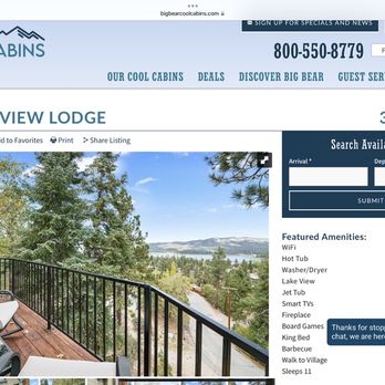 Big Bear Cool Cabins - Professional website - Property Management Near Me - Big Bear Lake, California