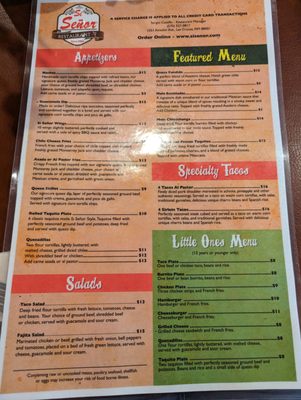 Menu photo 7 Sí Senor Las Cruces, NM