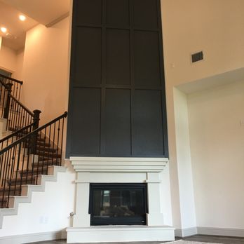 FBN Woodworks - AFTER - custom frame out over fire place - Carpenters Near Me - Spring, Texas