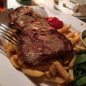 Cappuccino Borne - Steak with fries.. Good - Breakfast & Brunch Near Me - Palma, PM