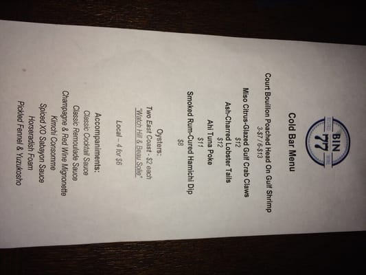Menu photo 7 Bin 77 Bistro & SideBar Baton Rouge, LA