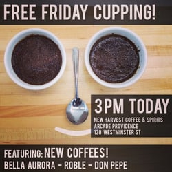 New Harvest Coffee & Spirits - Free Friday Cuppings EVERY Fri at 3pm!