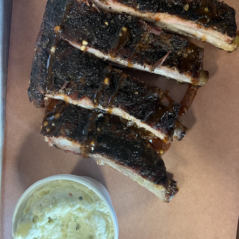 Texlahoma BBQ - Rib dinner with potatoe salad - Barbeque Near Me - Edmond, Oklahoma Texlahoma BBQ - Rib dinner with potatoe salad - Barbeque Near Me - Edmond, Oklahoma