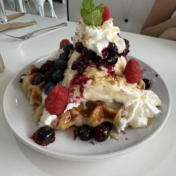 Arcane Maid Cafe - Berry Super Dessert Croffle - Themed Cafes Near Me - Arcadia, California