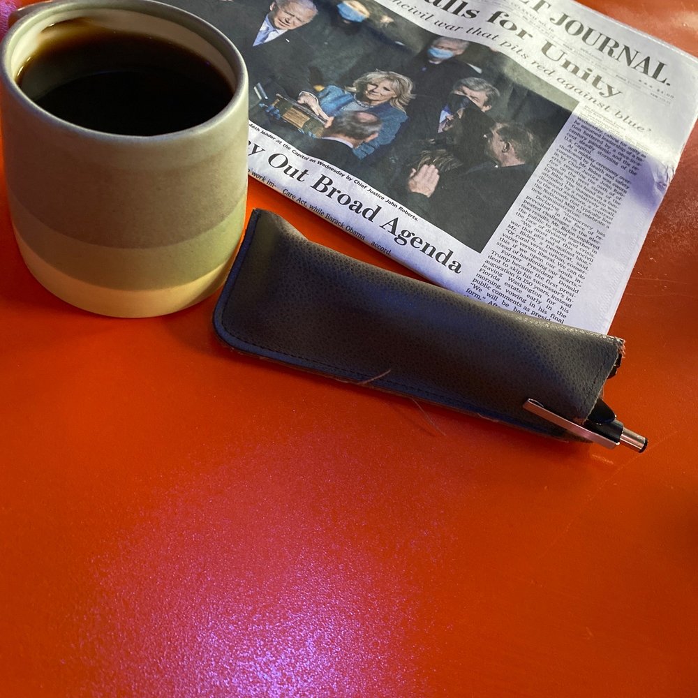 Java and a journal.