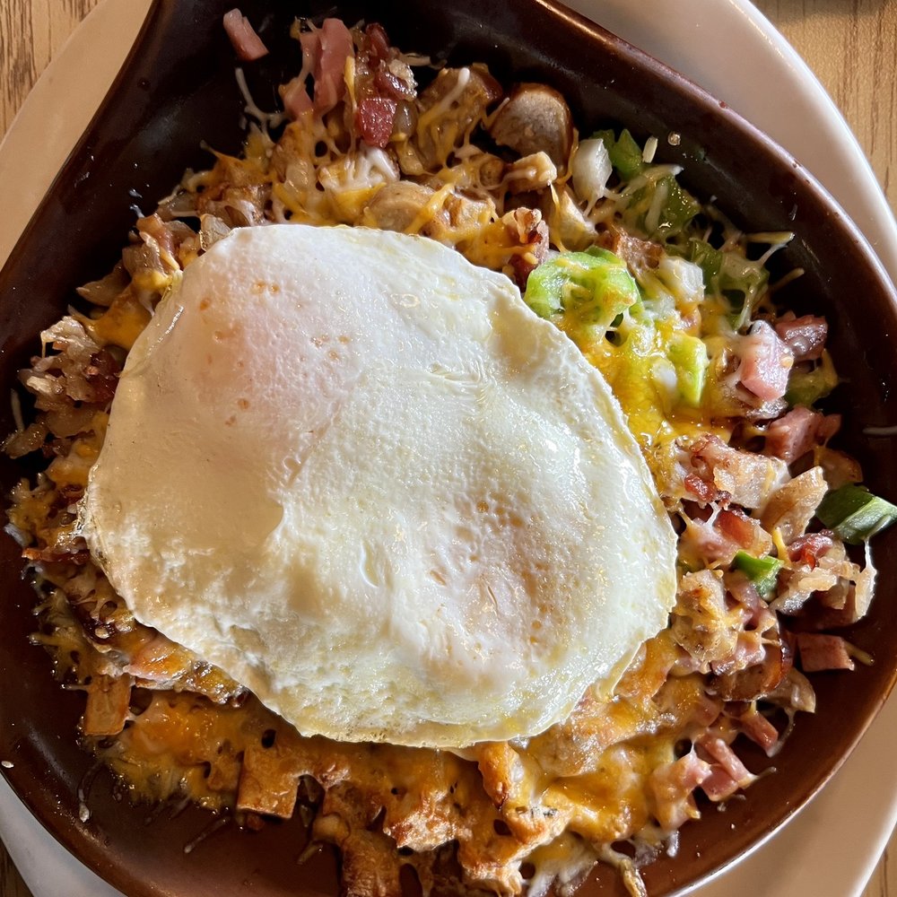 Main Street Cafe - Meat Lovers skillet - Breakfast & Brunch Near Me - Brighton, Colorado