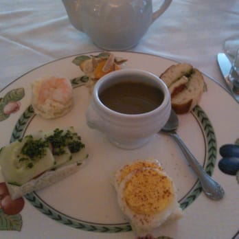 Suzette's Creperie - Mushroom bisque with 5 different tea sandwiches, egg, cucumber, shrimp, roasted tomato and chicken salad. Yum! - French Near Me - Wheaton, Illinois Suzette's Creperie - Mushroom bisque with 5 different tea sandwiches, egg, cucumber, shrimp, roasted tomato and chicken salad. Yum! - French Near Me - Wheaton, Illinois