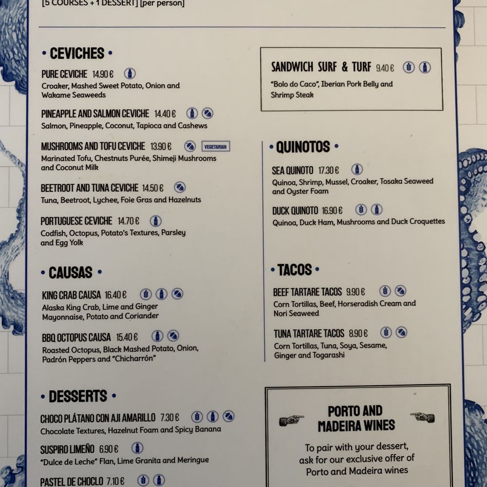 A Cevicheria - Menu 1/2020 - Gastropubs Near Me - Lisbon, 11 A Cevicheria - Menu 1/2020 - Gastropubs Near Me - Lisbon, 11