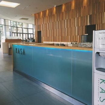 Aluminate Glass - Frosted Glass Divider installed at KASA Downtown Orlando - Glass & Mirrors Near Me - Orlando, Florida