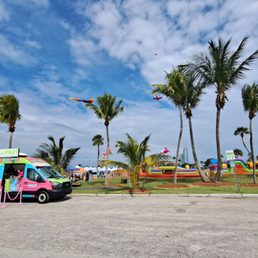 Food truck and kids inflatable area