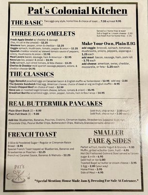 Menu photo 1 Pat's Colonial Kitchen Newtown, PA