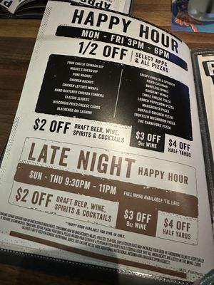 Menu photo 7 Yard House The Woodlands, TX