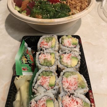 Poke Burrito - H1. Jimmy's Creation Bowl and California Roll - Poke Near Me - Oak Park, Illinois