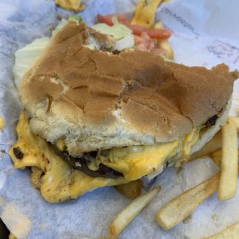 Nation's Giant Hamburgers - Leftover, just wasn't worth getting stuffed over. Mediocre flavor - Burgers Near Me - Modesto, California