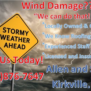Allen and Sons - a storm warning sign - General Contractors Near Me - Kirkville, New York Allen and Sons - a storm warning sign - General Contractors Near Me - Kirkville, New York