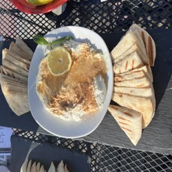 Coyote Moon Vineyards - Whipped goat cheese dip with honey and cinnamon, and pita.