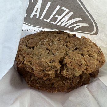 Amelia’s - Seriously the best cookie- oatmeal, pecan & coarse salt on top. Had to get two today! - Bakeries Near Me - Indianapolis, Indiana Amelia’s - Seriously the best cookie- oatmeal, pecan & coarse salt on top. Had to get two today! - Bakeries Near Me - Indianapolis, Indiana