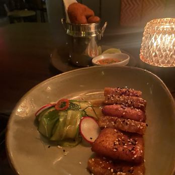 Amelia's 1931 - Pork Belly with Queso Frito - Cuban Near Me - Miami, Florida Amelia's 1931 - Pork Belly with Queso Frito - Cuban Near Me - Miami, Florida
