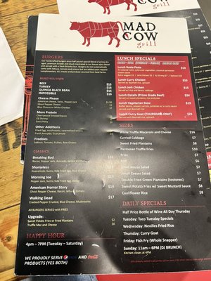 Menu photo 1 Mad Cow Grill Laurel, MD