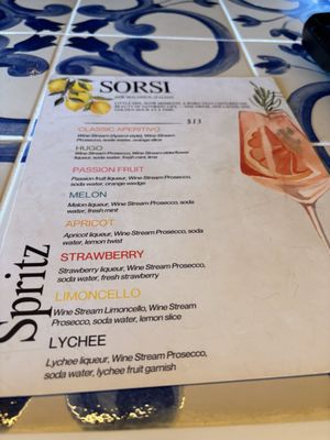 Menu photo 5 Sorsi Waterfront Tampa, FL