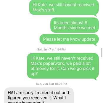 Pawz-itive Dog Training - my messages ignored and her lies about sending it out - Pet Training Near Me - Fort Lauderdale, Florida
