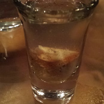 Pearl Diver - The oyster shot containing vodka, tequila, horseradish, garlic, salt, pepper, and tabasco. - Seafood Near Me - Toronto, Ontario Pearl Diver - The oyster shot containing vodka, tequila, horseradish, garlic, salt, pepper, and tabasco. - Seafood Near Me - Toronto, Ontario