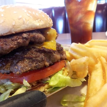 Denny's - Double Cheeseburger and Fries - Diners Near Me - Palatine, Illinois