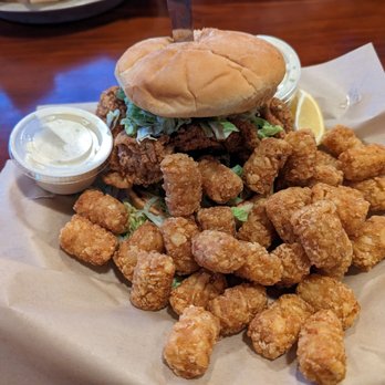 JayBee’s Chicken Palace - Chicken of the Sea sandwich with tots. - Chicken Shop Near Me - Portland, Oregon JayBee’s Chicken Palace - Chicken of the Sea sandwich with tots. - Chicken Shop Near Me - Portland, Oregon